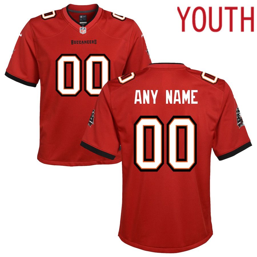 Youth Nike Tampa Bay Buccaneers Red Custom Game NFL Jersey->youth nfl jersey->Youth Jersey